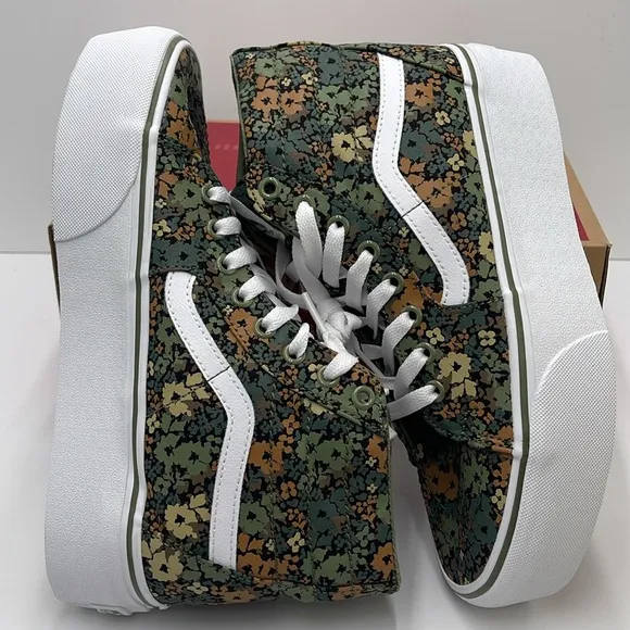 Vans WMNS Sk8-Hi TaperedCamo Floral Loden GreenVN0A5JMKZBF Floral High-Top Snk