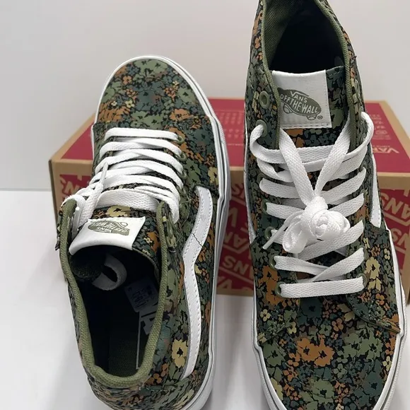 Vans WMNS Sk8-Hi TaperedCamo Floral Loden GreenVN0A5JMKZBF Floral High-Top Snk