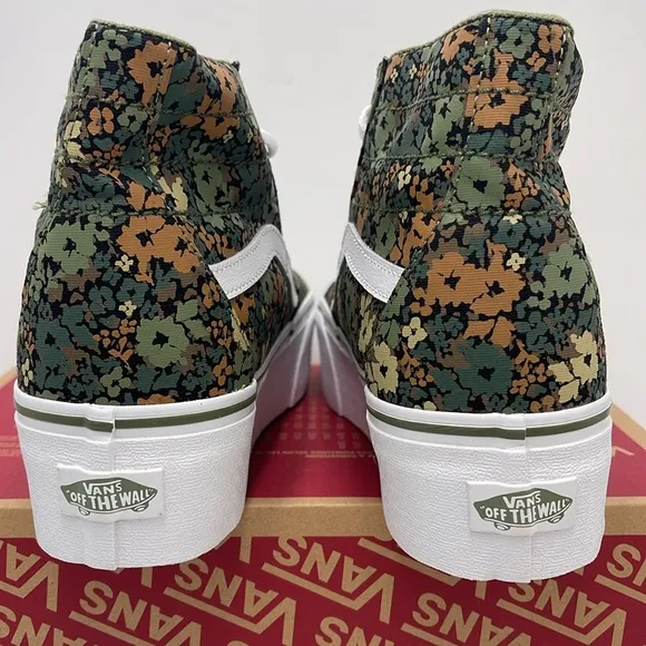 Vans WMNS Sk8-Hi TaperedCamo Floral Loden GreenVN0A5JMKZBF Floral High-Top Snk