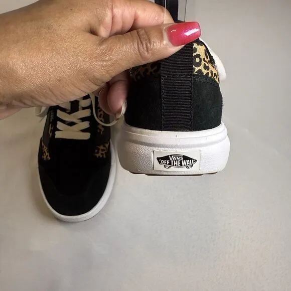 VANS Women’s Cheetah Range EXP Black Suede Skate Weekend Walking New Sneakers 8M