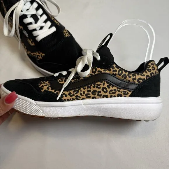VANS Women’s Cheetah Range EXP Black Suede Skate Weekend Walking New Sneakers 8M