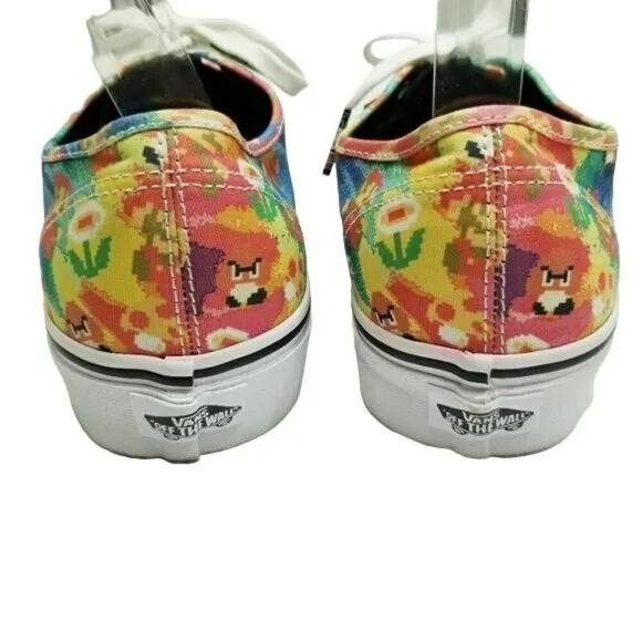 Vans x Nintendo Mario Bros Game Over Sneakers Womens 10.5 Men's 9 Retro Game EUC