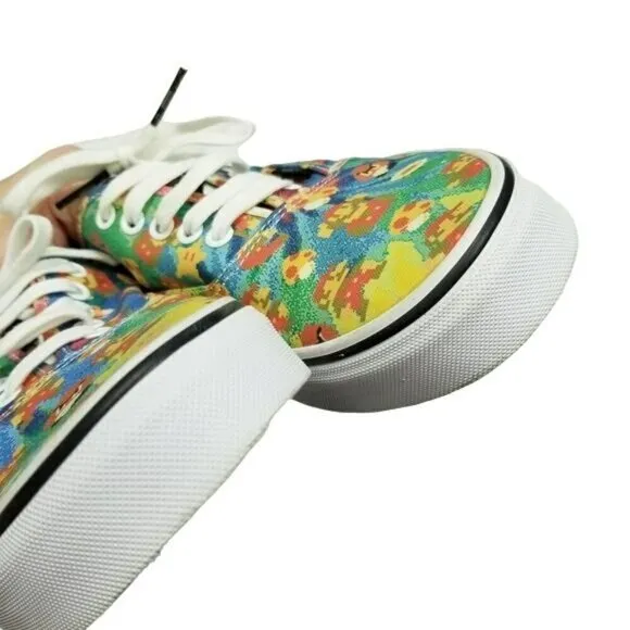 Vans x Nintendo Mario Bros Game Over Sneakers Womens 10.5 Men's 9 Retro Game EUC