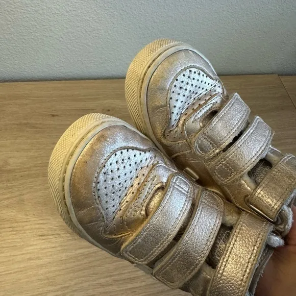 Veja Kids V-10 Chromefree Metallic High Top Leather‎ Fashion Sneakers 11