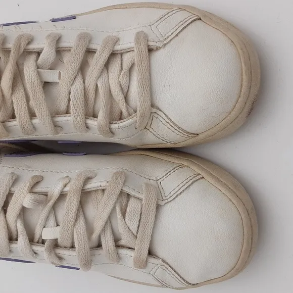 Veja leather sneakers women 37 white purple casual y2k retro school lace up