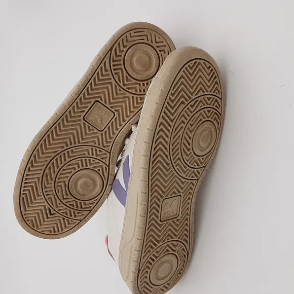 Veja leather sneakers women 37 white purple casual y2k retro school lace up