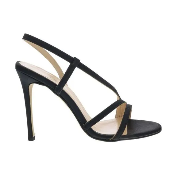 Ventutto Black Classic Strappy High Heel Sandal