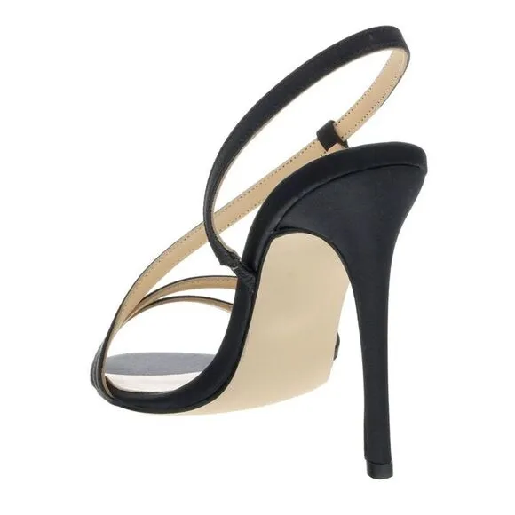 Ventutto Black Classic Strappy High Heel Sandal