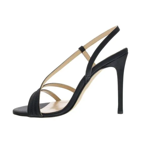 Ventutto Black Classic Strappy High Heel Sandal