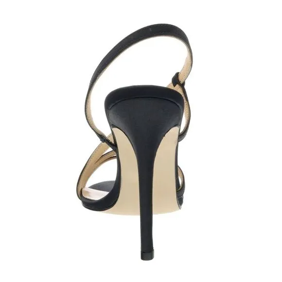 Ventutto Black Classic Strappy High Heel Sandal