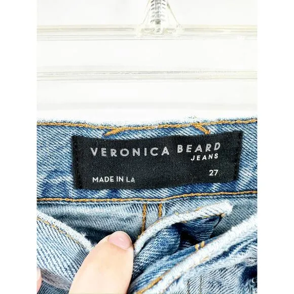 Veronica Beard Blake Classic Straight High Rise Denim Blue Jeans Size 27