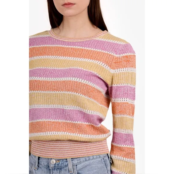 Veronica Beard Raimi Multicolored Striped Sweater Size X-Small Gently Used