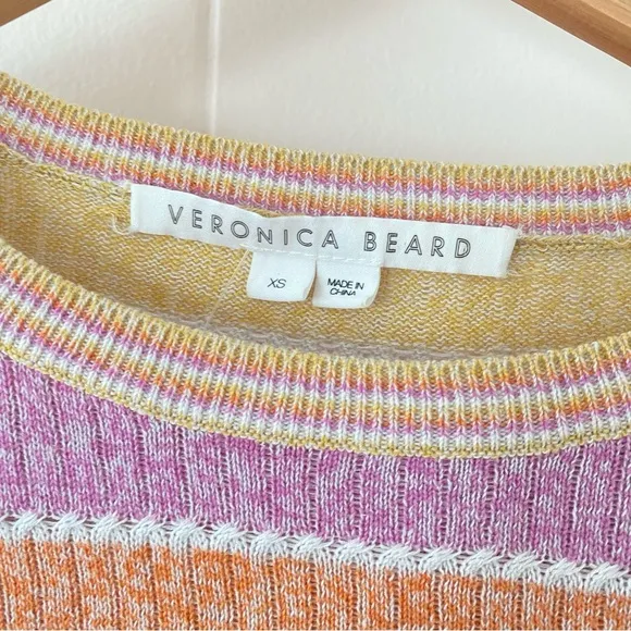 Veronica Beard Raimi Multicolored Striped Sweater Size X-Small Gently Used