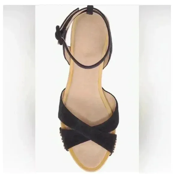 Veronica Beard Women's Blue Slingback Sandals Size 8 Crisscross Ankle Strap