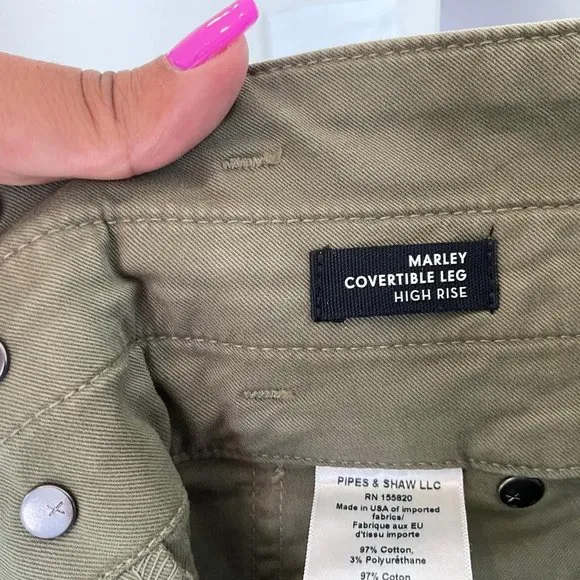 Veronica Beard Women's Marley Wide Leg Jeans Layered High Rise Green Sz 24