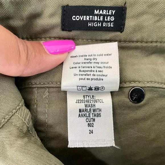 Veronica Beard Women's Marley Wide Leg Jeans Layered High Rise Green Sz 24