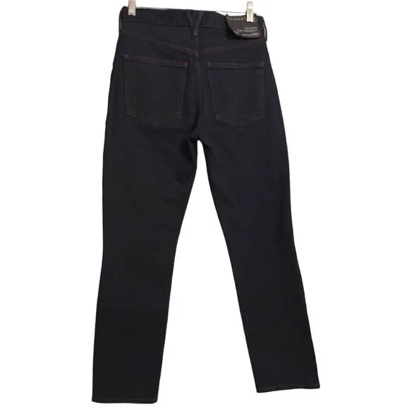 Veronica Beard Womens Ryleigh Straight Leg Jeans Blue Dark Wash High Rise 00 New