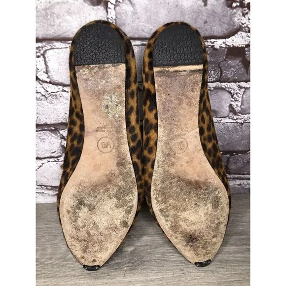 VERONICA BEARD Griffin Leopard Real Calf Fur Loafers Shoes Women Sz 41EU/10.5M