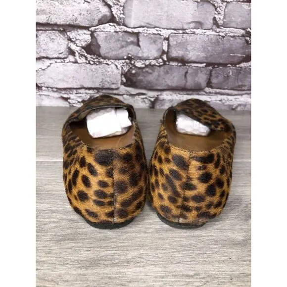 VERONICA BEARD Griffin Leopard Real Calf Fur Loafers Shoes Women Sz 41EU/10.5M