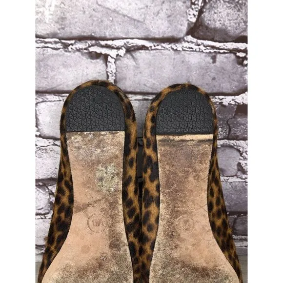 VERONICA BEARD Griffin Leopard Real Calf Fur Loafers Shoes Women Sz 41EU/10.5M