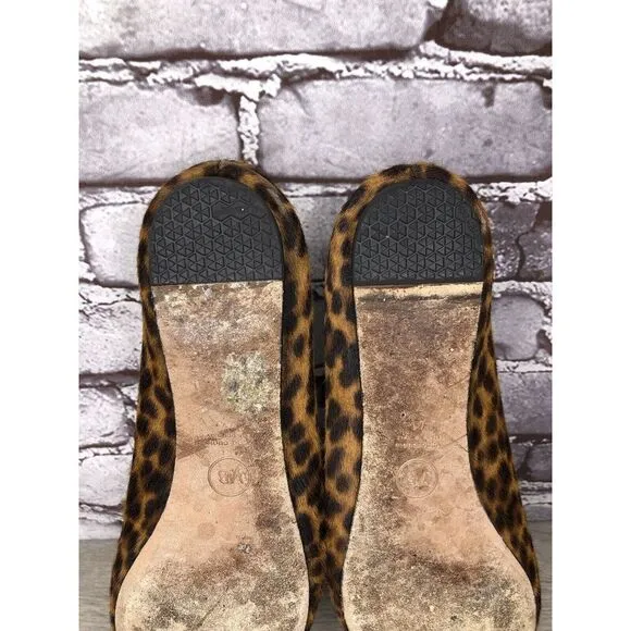 VERONICA BEARD Griffin Leopard Real Calf Fur Loafers Shoes Women Sz 41EU/10.5M