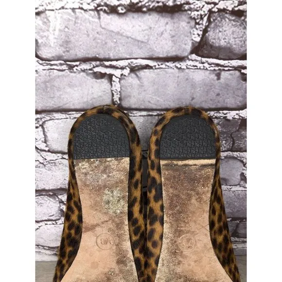 VERONICA BEARD Griffin Leopard Real Calf Fur Loafers Shoes Women Sz 41EU/10.5M