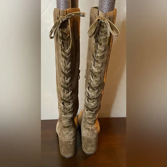 Very Volatile Suede Leather Lace Up Boots