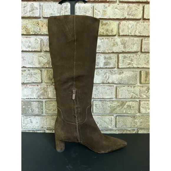 VINCE 43MM Floris pinecone Suede Knee Boots Size 7