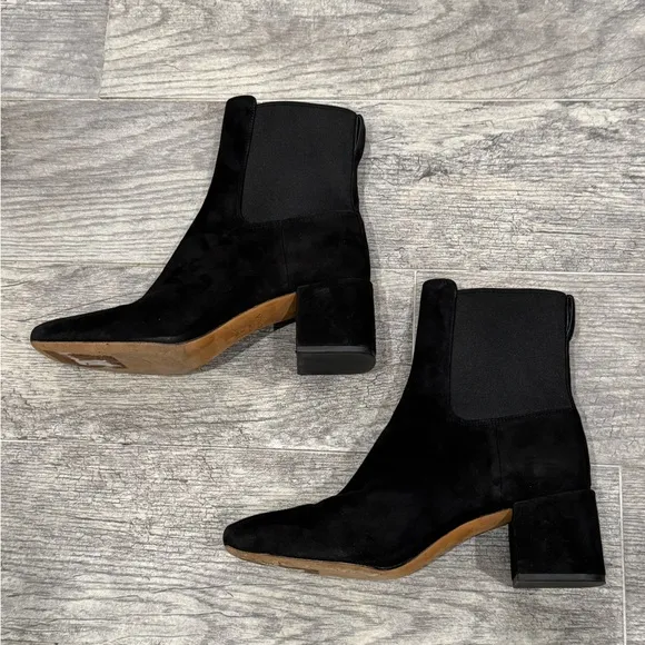 Vince black suede Kimmy booties