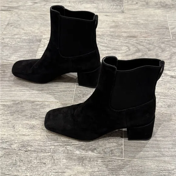 Vince black suede Kimmy booties