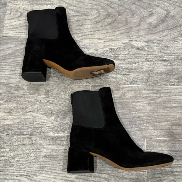 Vince black suede Kimmy booties