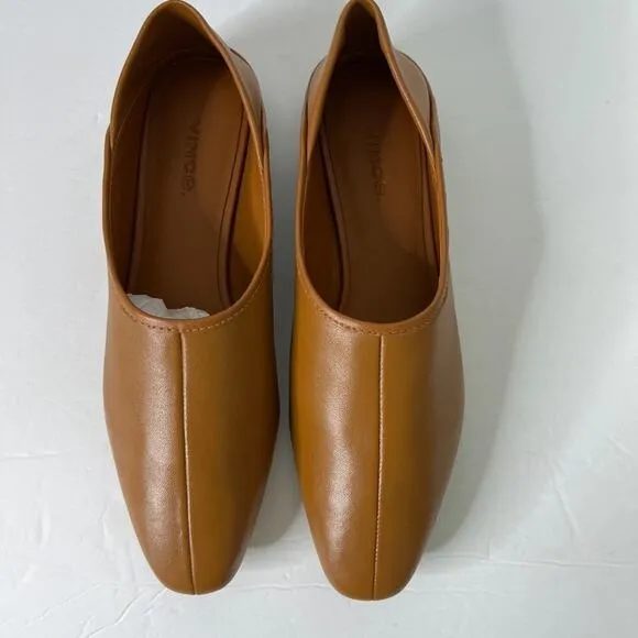 Vince  Branine Square Toe Slip On Leather Loafers 6.5