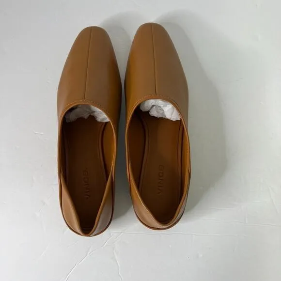 Vince  Branine Square Toe Slip On Leather Loafers 6.5