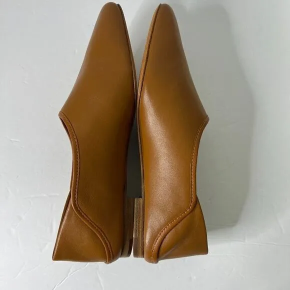 Vince  Branine Square Toe Slip On Leather Loafers 6.5