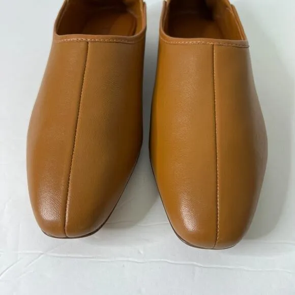 Vince  Branine Square Toe Slip On Leather Loafers 6.5