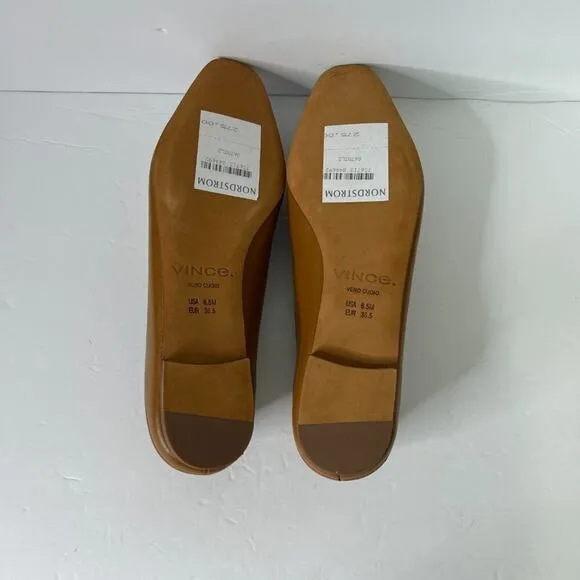 Vince  Branine Square Toe Slip On Leather Loafers 6.5