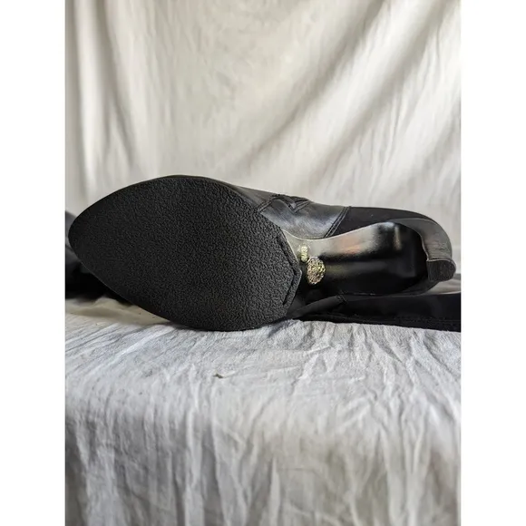 Vince Camuo Black Leather Heeled Boots - NEVER WORN!