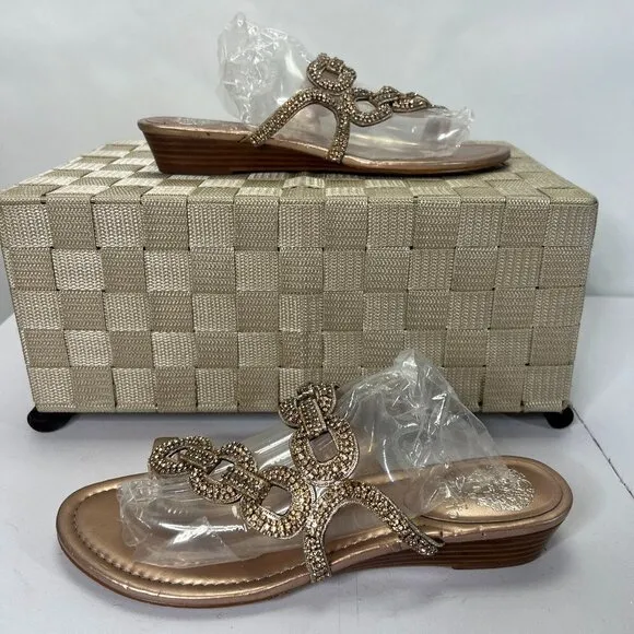 Vince Camuto Embellished Crystal Sandals Size 9