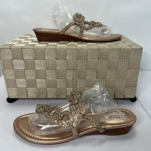 Vince Camuto Embellished Crystal Sandals Size 9