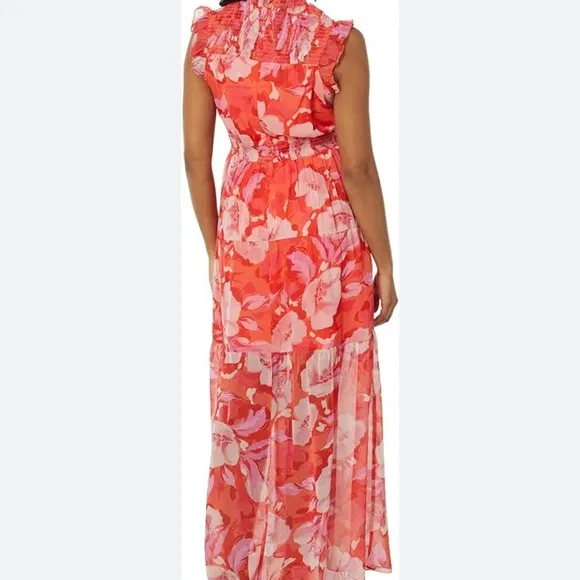 Vince Camuto Floral-Print Smocked Maxi Dress.