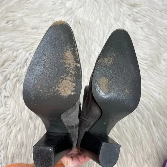 Vince Erving Block Heel Boots Booties Pull On
