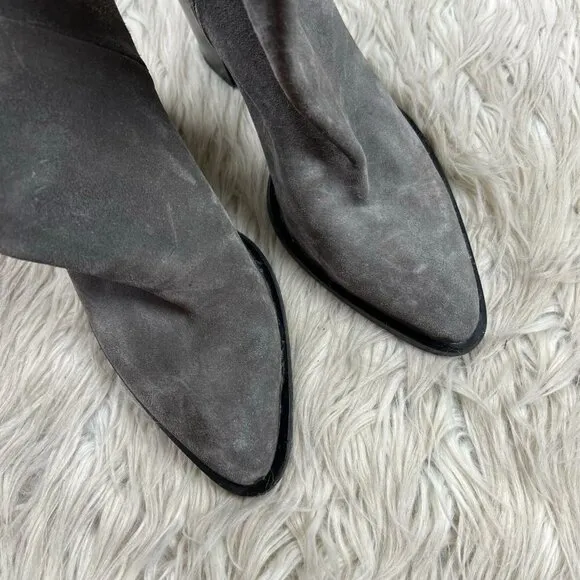 Vince Erving Block Heel Boots Booties Pull On