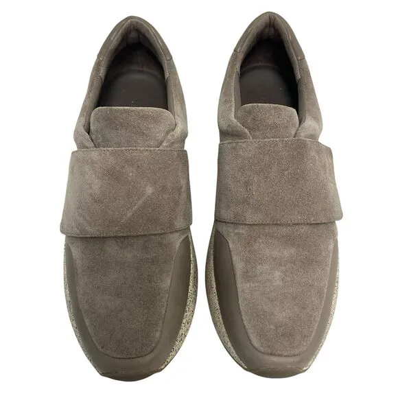 Vince Gage Suede Laceless Fashion Sneakers Wood Smoke Comfort Women’s Size 8.5