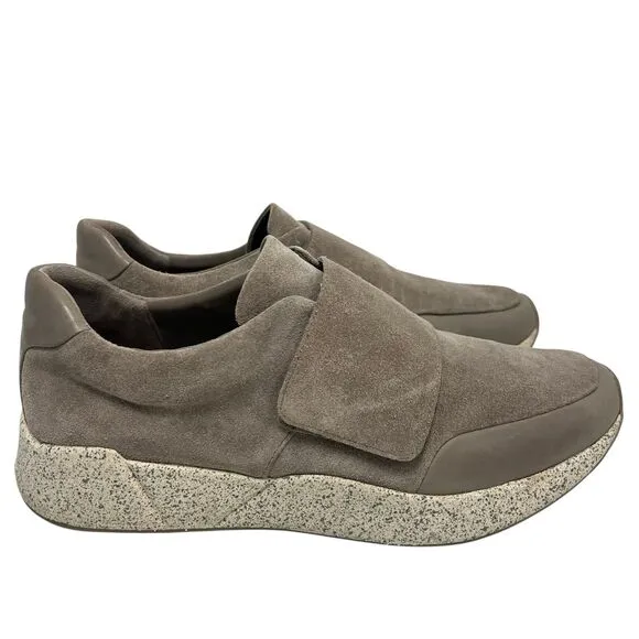 Vince Gage Suede Laceless Fashion Sneakers Wood Smoke Comfort Women’s Size 8.5