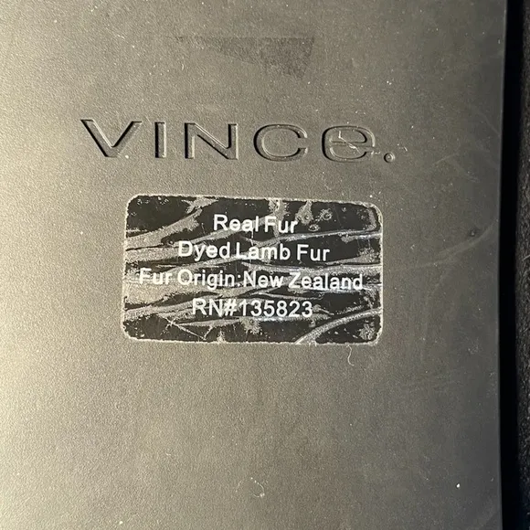 Vince Gibson Suede Lamb Fur Lined Rubber Soled in Black Size in Size 11