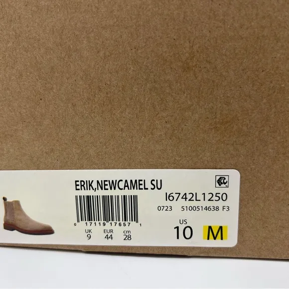 Vince Mens Erik Chelsea Boot Camel Beige Suede 10 M