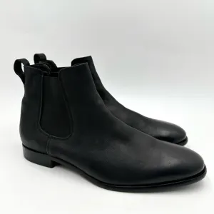 Vince Mens Leather Pull On Chelsea Boots in Black