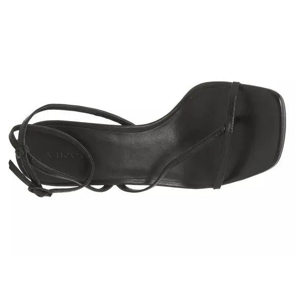 Vince Qiana Square Toe High Heel Sandals Black - 8