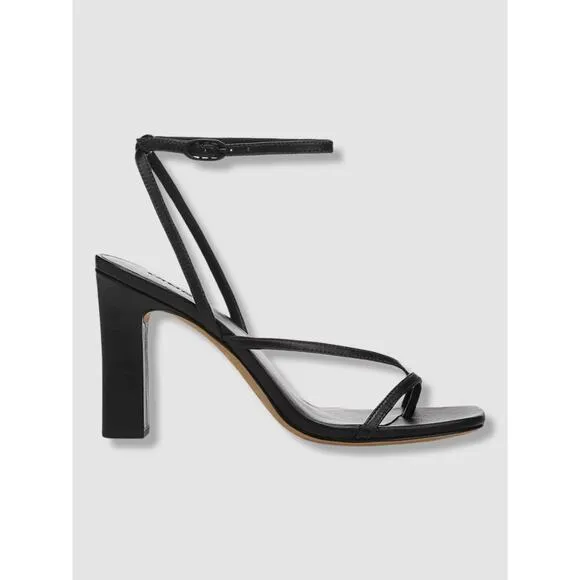 Vince Qiana Square Toe High Heel Sandals Black - 8