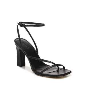 Vince Qiana Square Toe High Heel Sandals Black - 8